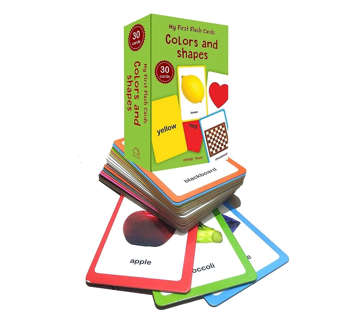 Wonder House Books My First Flash Cards Colors and Shapes 30 Early Learning Cards for kids 0M+, Multicolour
