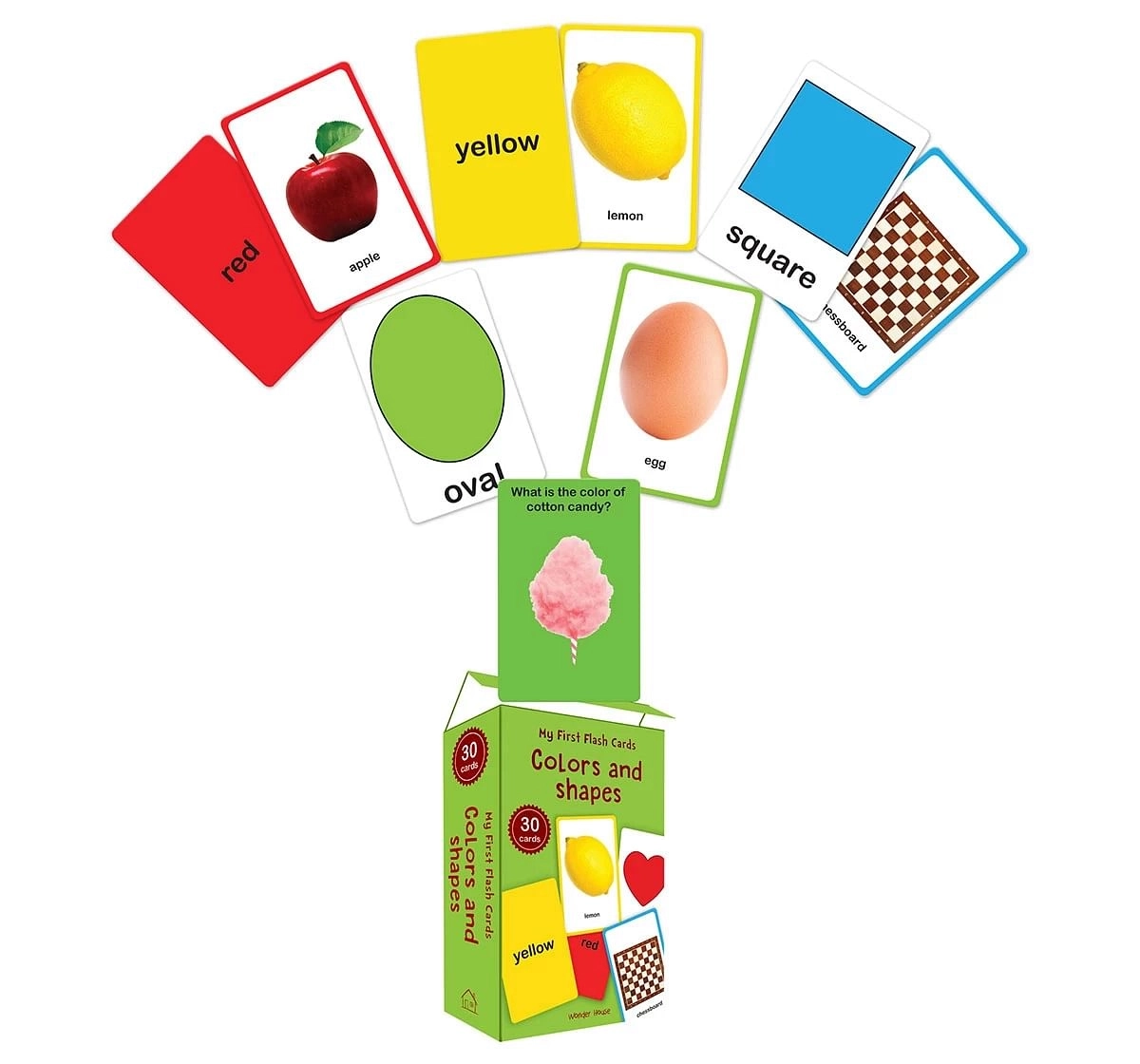 Wonder House Books My First Flash Cards Colors and Shapes 30 Early Learning Cards for kids 0M+, Multicolour