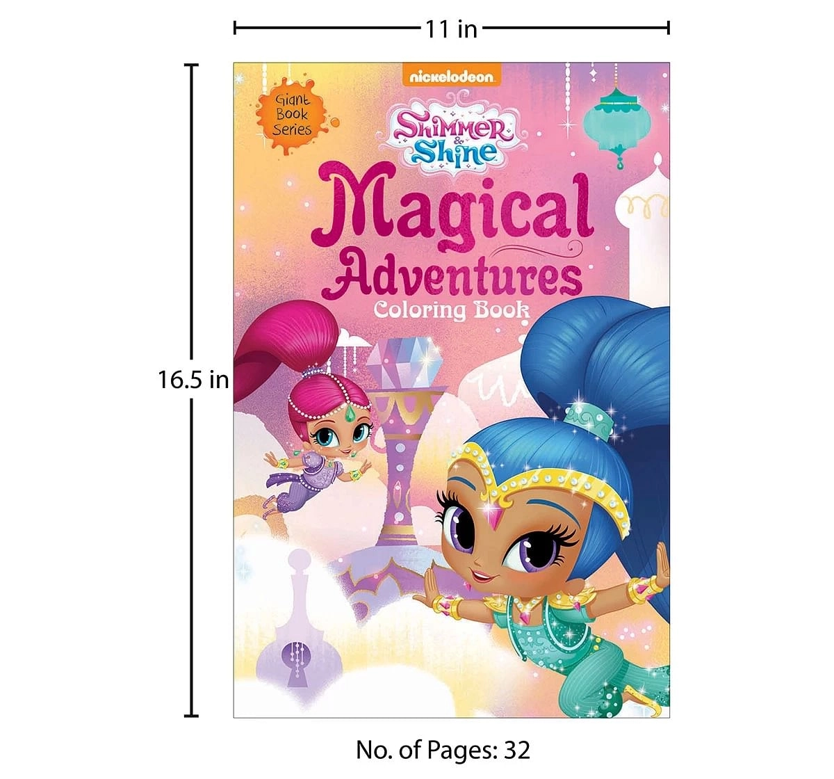 Wonder House Books Genie In the Bottle Giant Coloring Book for kids 3Y+, Multicolour