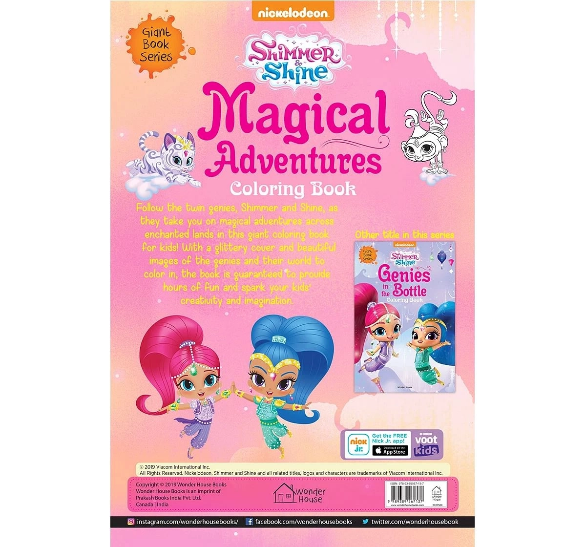 Wonder House Books Genie In the Bottle Giant Coloring Book for kids 3Y+, Multicolour