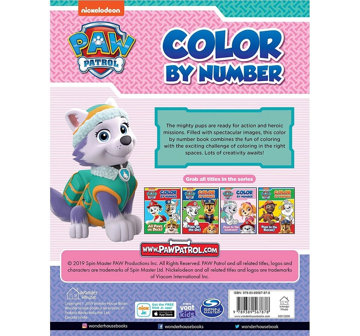 Wonder House Books Pups To the Lookout Paw Patrol, Color By Number Activity Book for kids 3Y ...