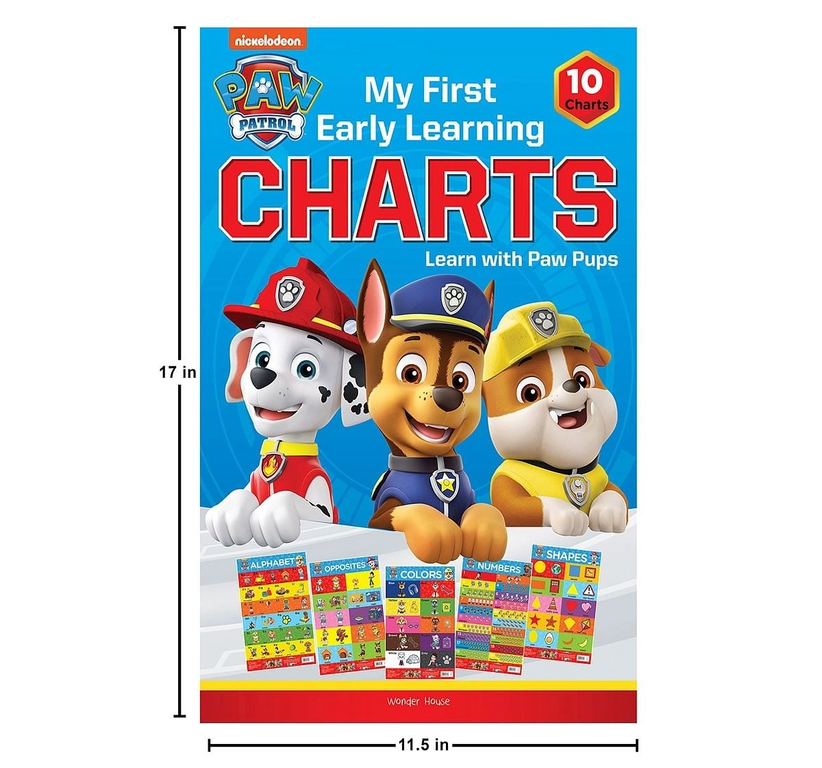 Wonder House Books Paw Patrol My First Early Learning Charts Paperback Multicolor 0M+