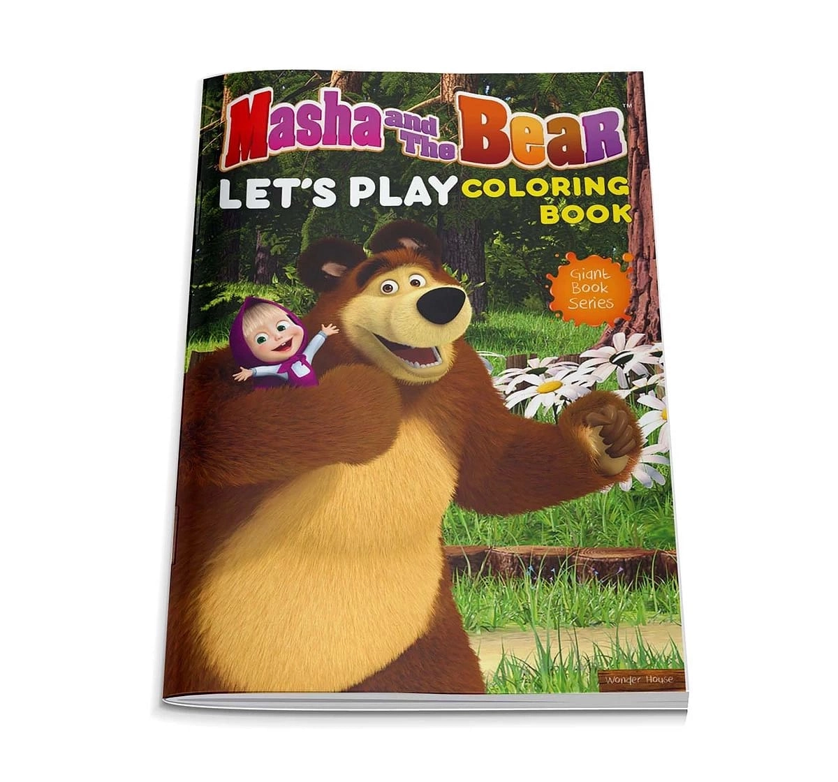 Wonder House Books Masha and the Bear Lets Play Giant Coloring Book for kids 3Y+, Multicolour