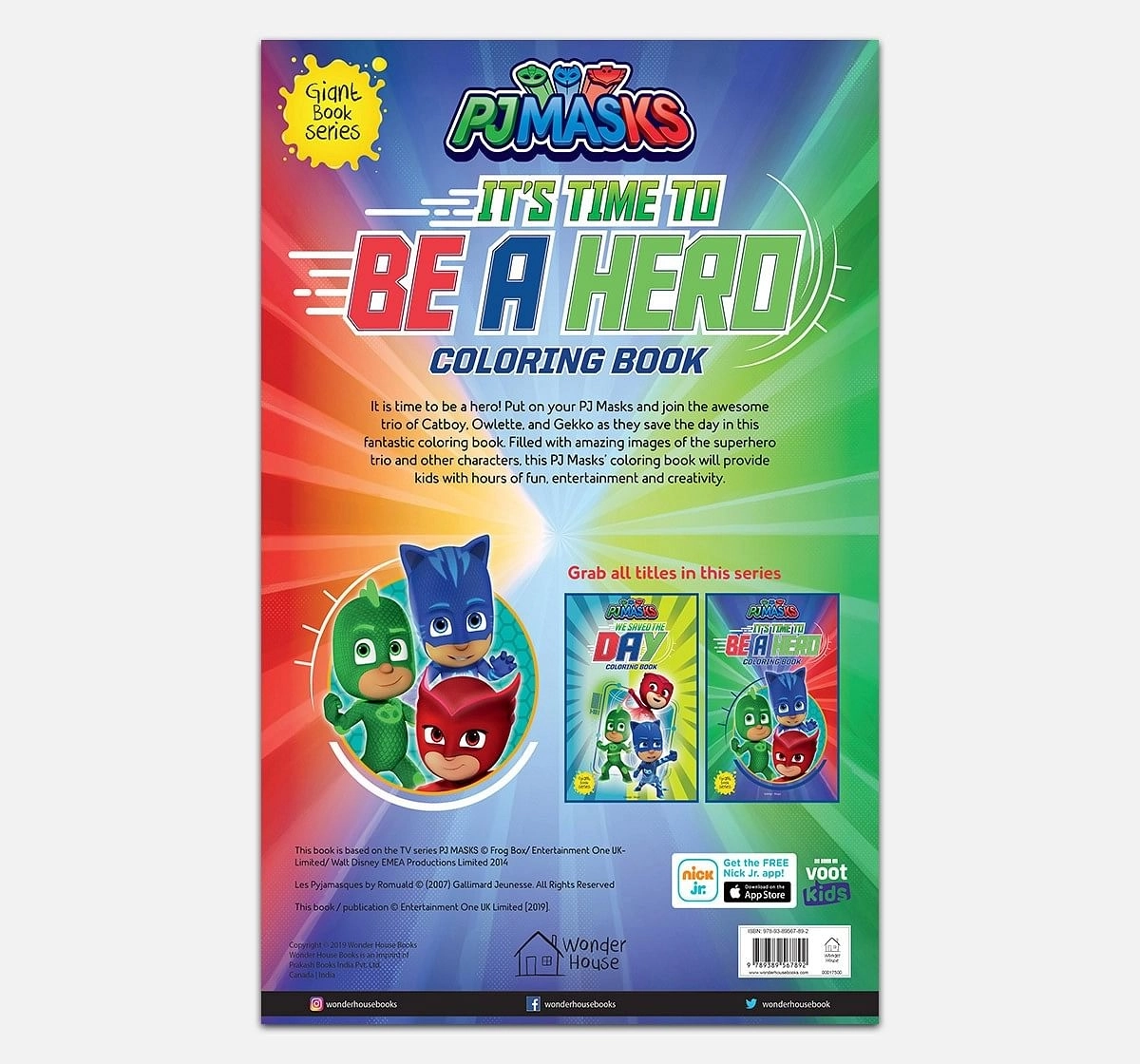 Wonder House Books Its Time to be a Hero PJ Masks Paperback Multicolor 3Y+