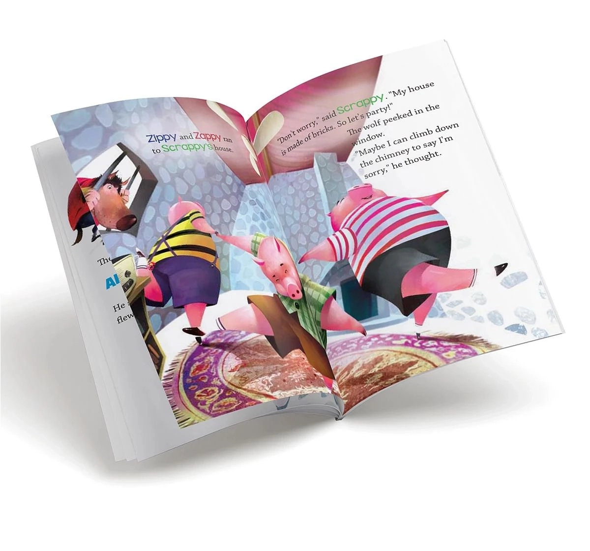 Wonder House Books Three Not So Little Pigs Fairytales With A Twist Story for kids 3Y+, Multicolour