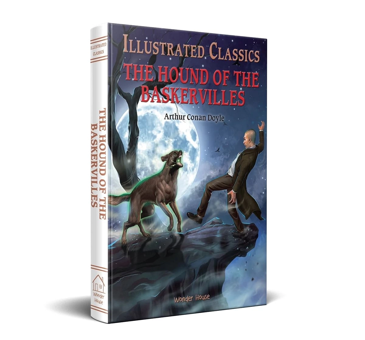 Wonder House Books Illustrated Classics the Hound of the Baskervilles Abridged Novels Hardback Book for kids 8Y+, Multicolour
