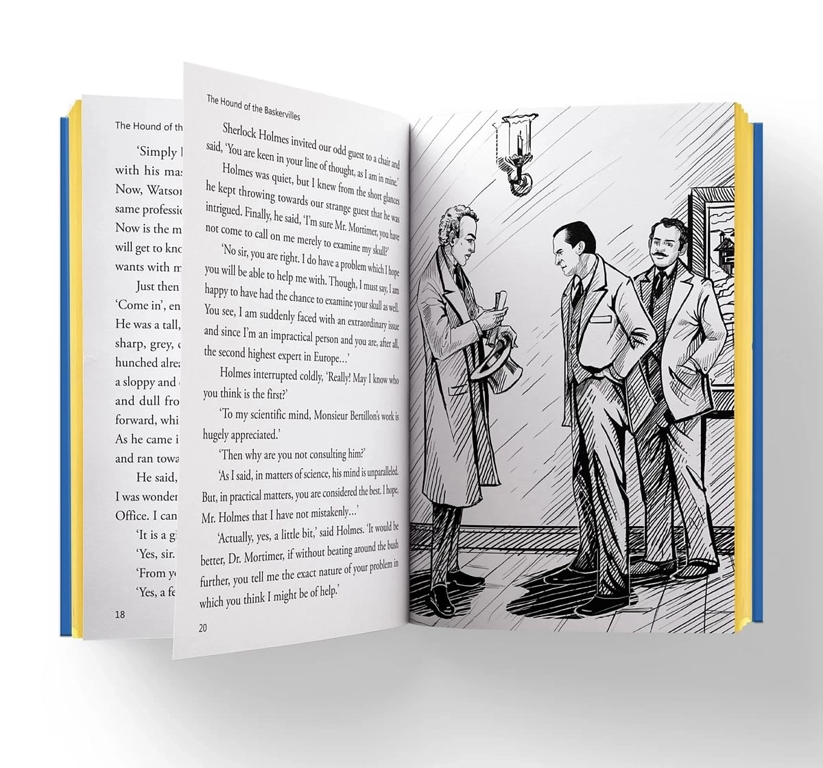 Wonder House Books Illustrated Classics the Hound of the Baskervilles Abridged Novels Hardback Book for kids 8Y+, Multicolour