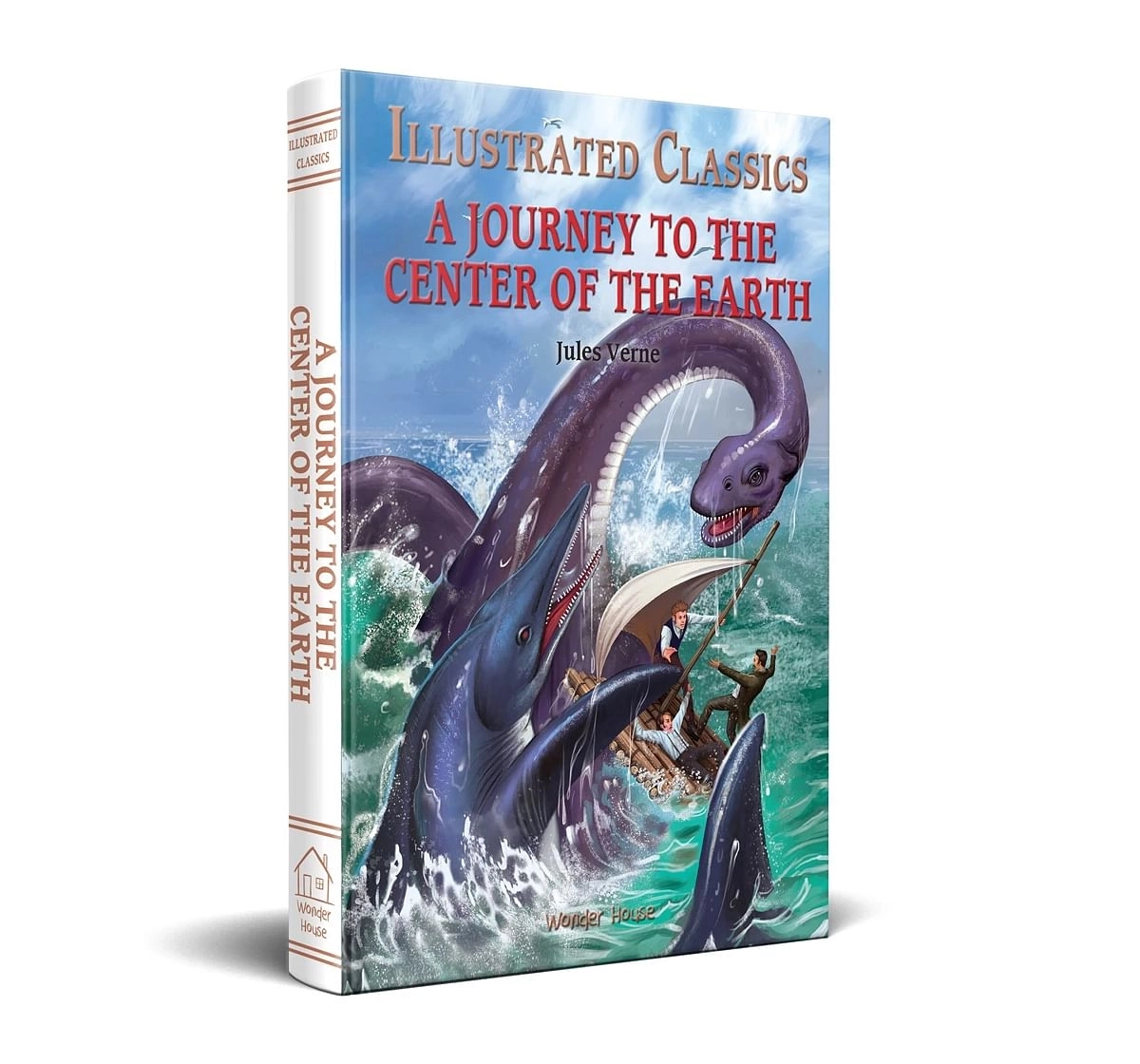 Wonder House Books Journey To the Center of the Earth Novels With Review Questions Hardback Book for kids 8Y+, Multicolour
