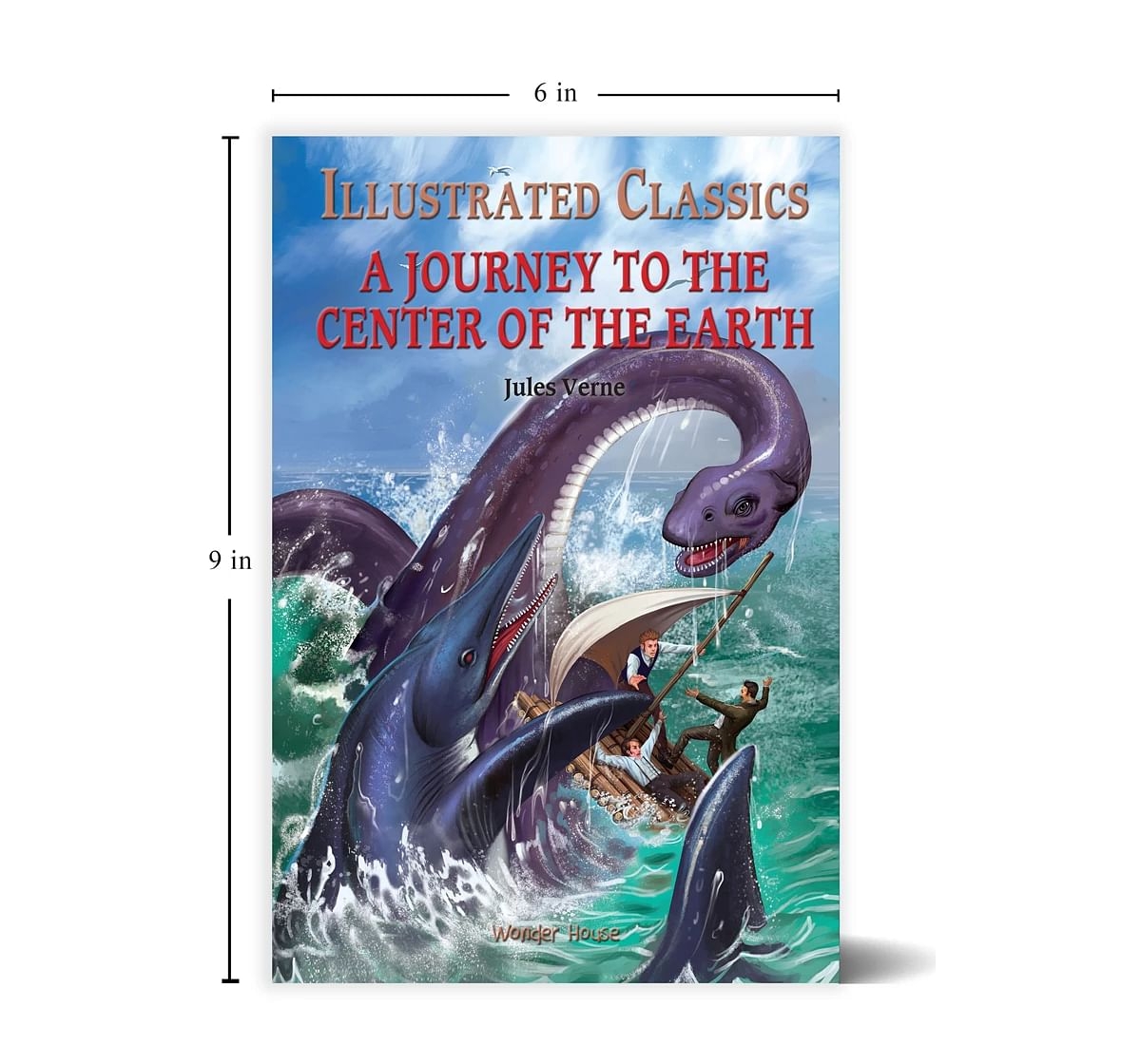 Wonder House Books Journey To the Center of the Earth Novels With Review Questions Hardback Book for kids 8Y+, Multicolour