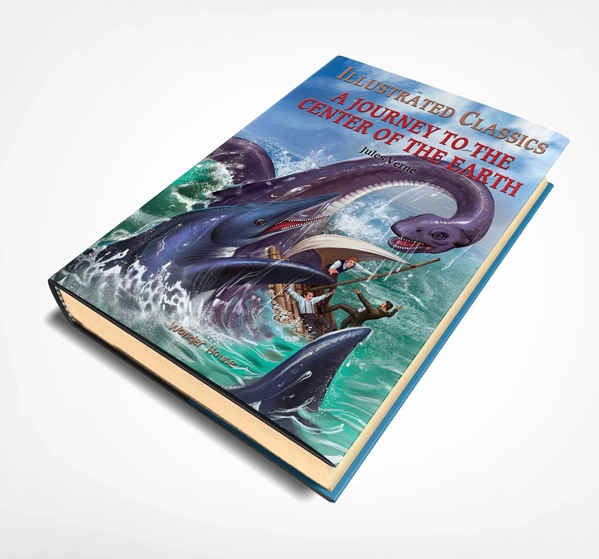 Wonder House Books Journey To the Center of the Earth Novels With Review Questions Hardback Book for kids 8Y+, Multicolour
