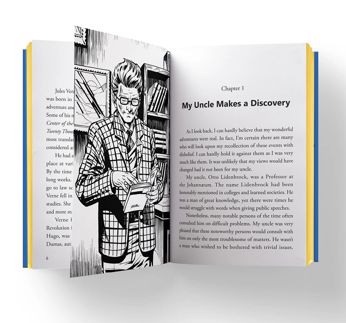 Wonder House Books Journey To the Center of the Earth Novels With Review Questions Hardback Book for kids 8Y+, Multicolour