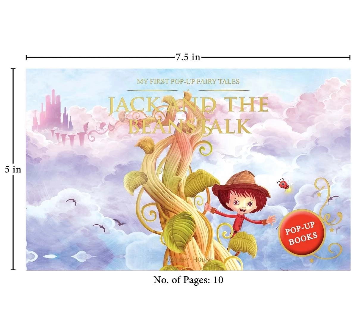 Wonder House Books My First Pop Up Fairy Tales Jack and the Beanstalk Book for kids 3Y+, Multicolour