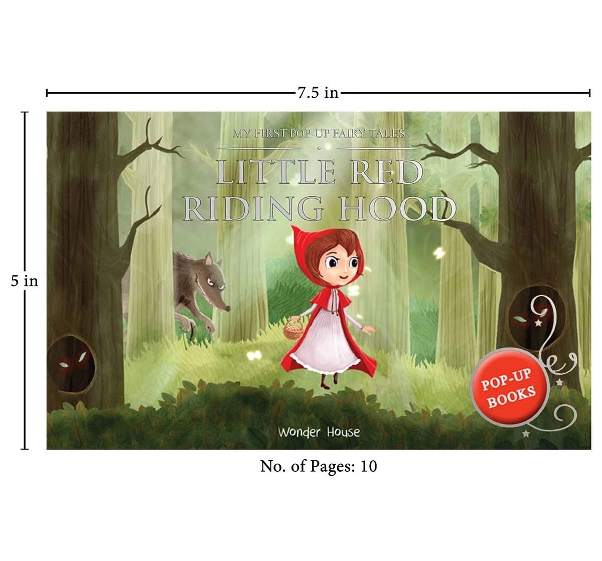 Wonder House Books My First Pop Up Fairy Tales Little Red Riding Hood Book for kids 3Y+, Multicolour