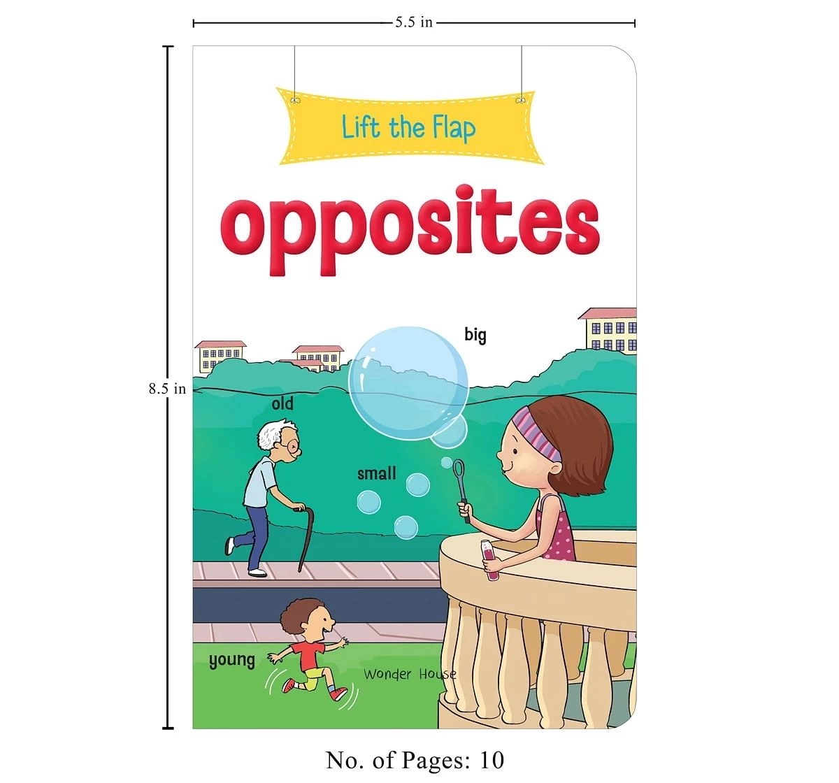 Wonder House Books Lift the Flap Opposites Early Learning Novelty Board Book for kids 0M+, Multicolour