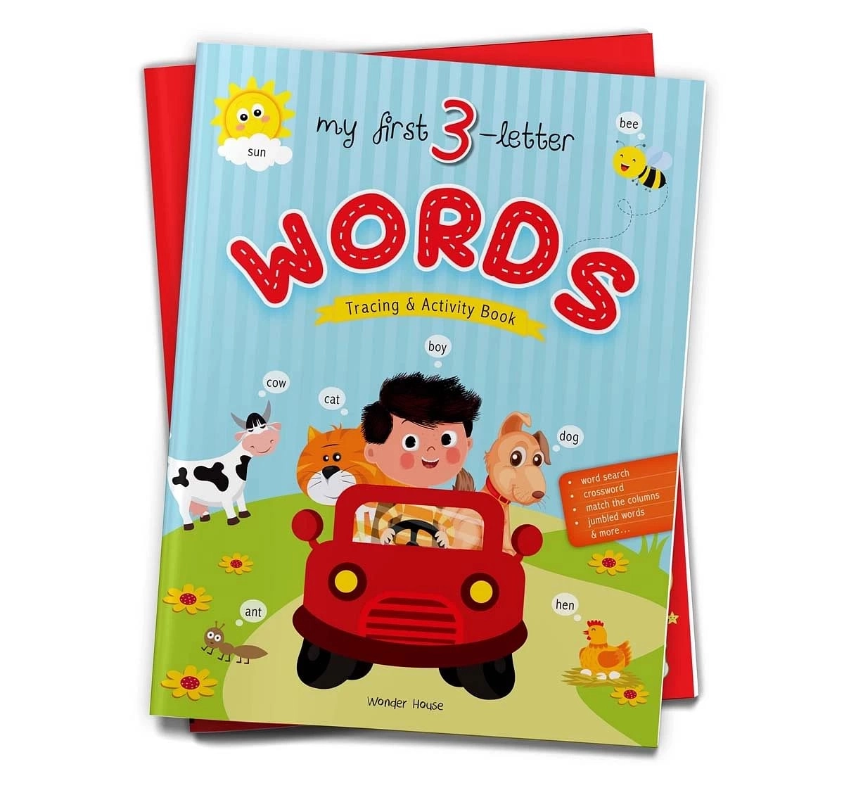 Wonder House Books My First 3 Letter Words Tracing and Activity Book for kids 0M+, Multicolour