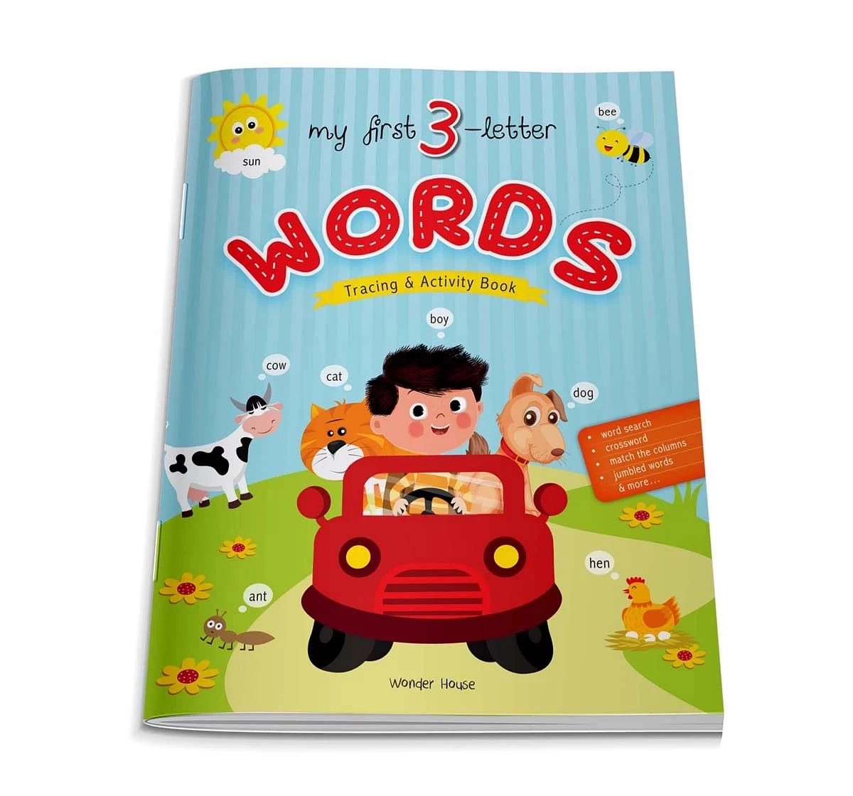 Wonder House Books My First 3 Letter Words Tracing and Activity Book for kids 0M+, Multicolour