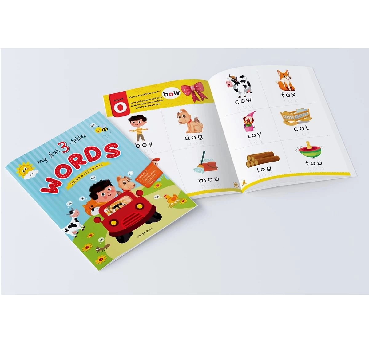 Wonder House Books My First 3 Letter Words Tracing and Activity Book for kids 0M+, Multicolour