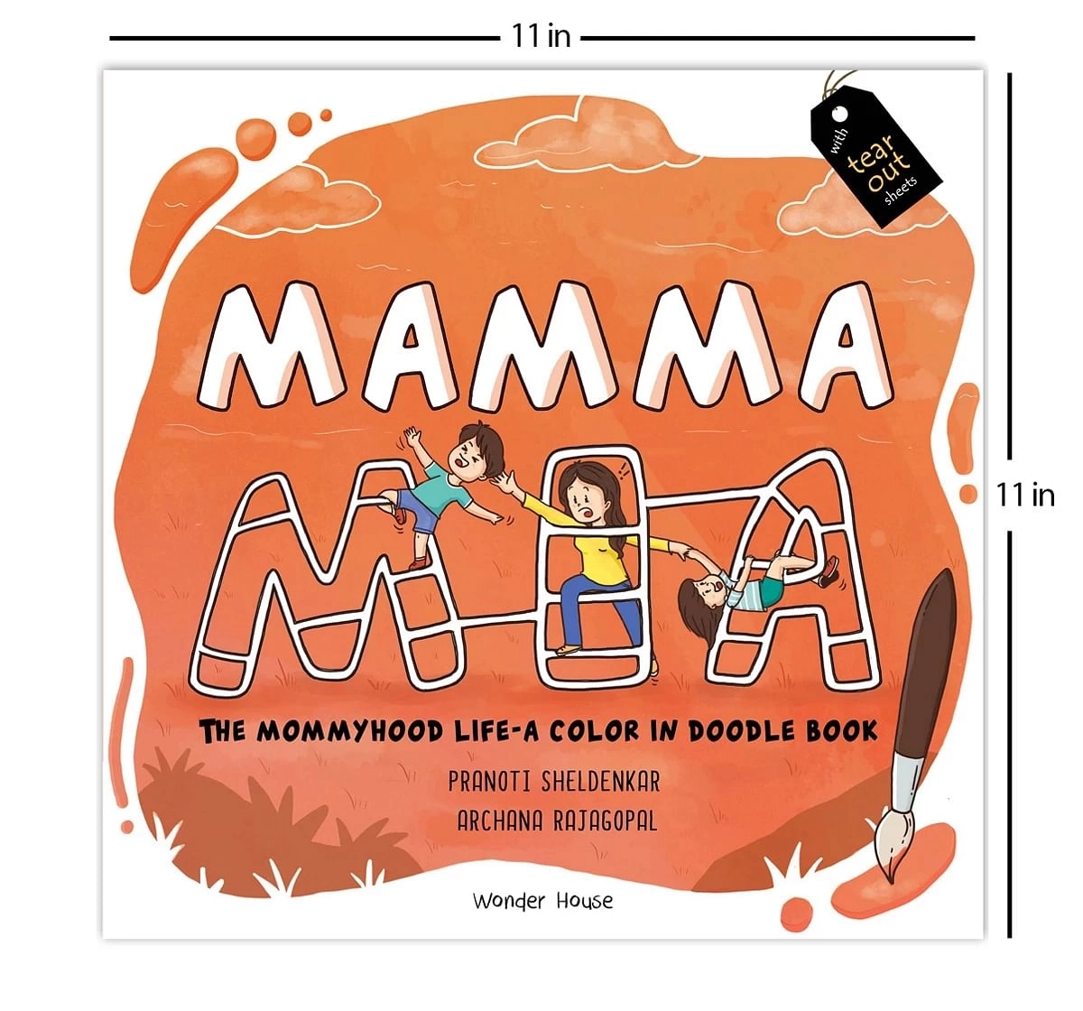 Wonder House Books Mamma Mia the Mommy hood Life A Color In Doodle Book for kids 0M+, Multicolour