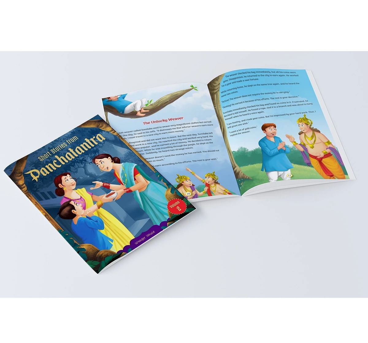 Wonder House Books Short Stories With Morals From Panchatantra Volume 2 Abridged Illustrated Book for kids 5Y+, Multicolour