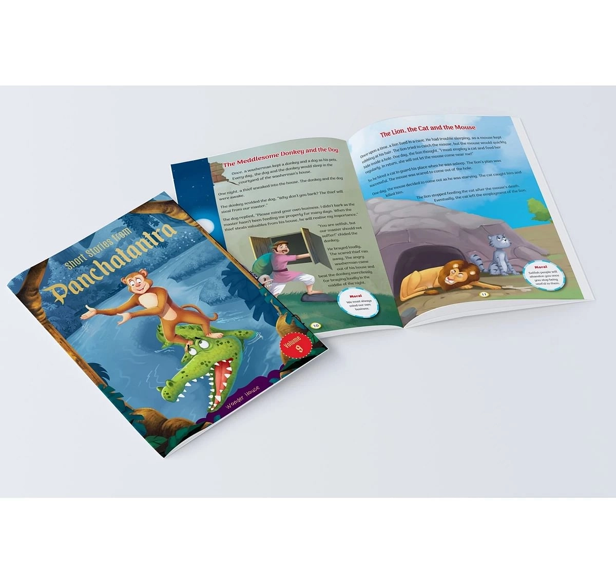 Wonder House Books Short Stories With Morals From Panchatantra Volume 10 Abridged Illustrated for kids 5Y+, Multicolour