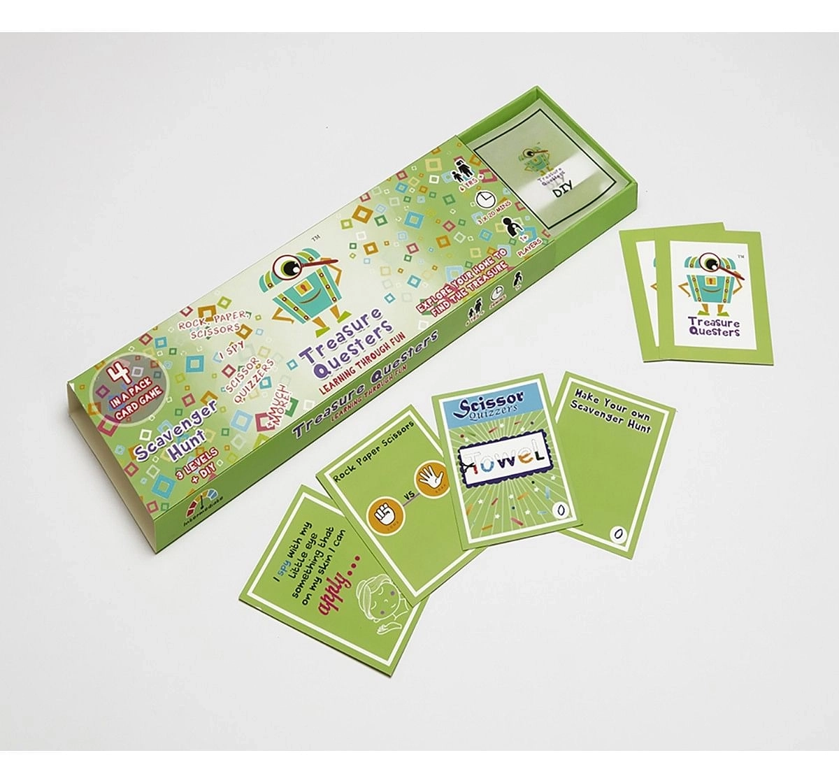 Treasure Questers Scavenger Hunt - Green (Intermidiate) 6-10 years Games for Kids age 6Y+ (Green)