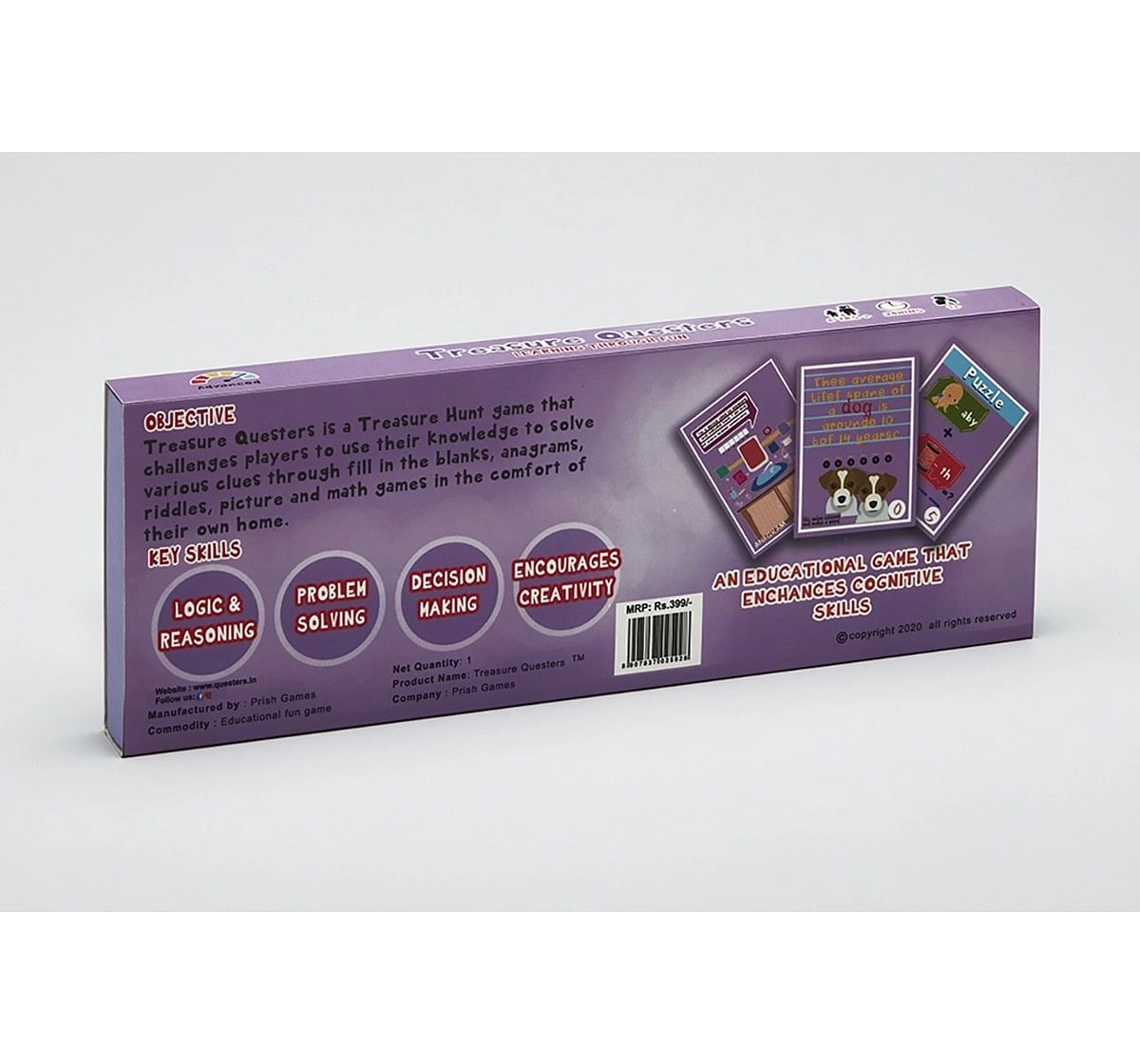 Treasure Questers Treasure Hunt - Purple (Advanced) 6-10 years Games for Kids age 6Y+ (Purple)