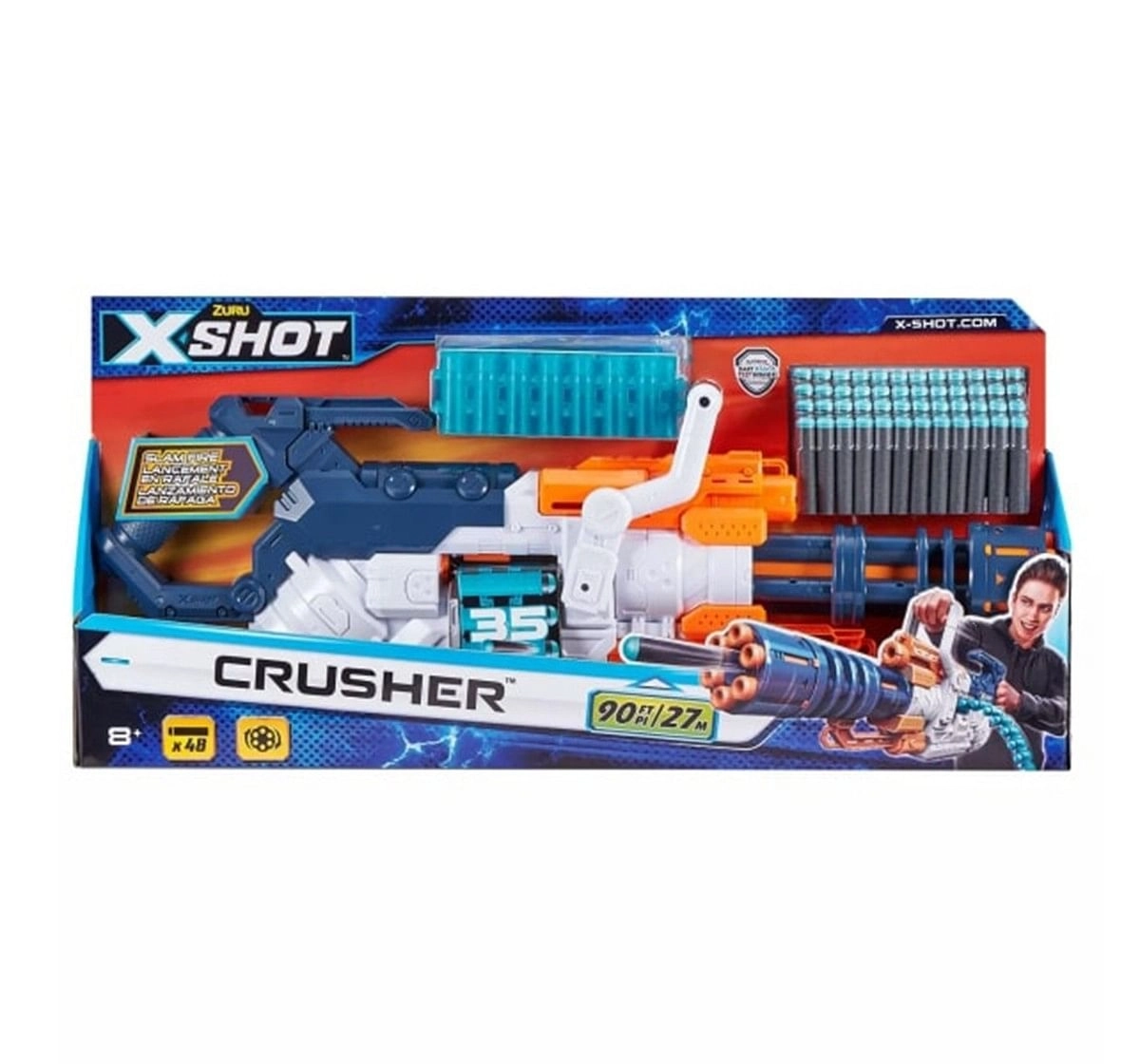 Zuru X-Shot Excel Crusher Foam Dart Blaster (48 Darts) , 8Y+