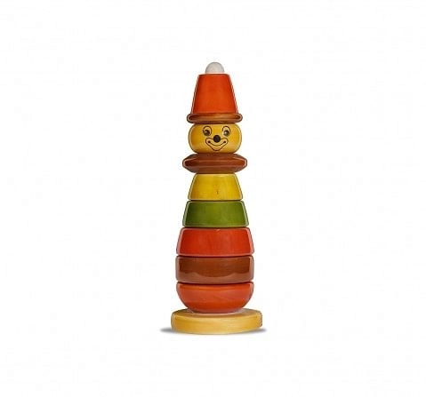 Folktales Handmade Wooden Bibbo Toy 2 Wooden Toys for Kids age 1Y+ (Brown)