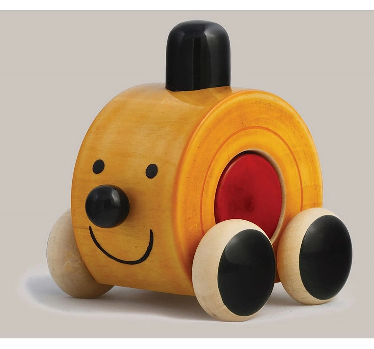 Fairkraft Creations Handmade Wooden Moee Push Toy 1 Wooden Toys for Kids age 1Y+ (Red)