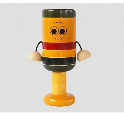 Fairkraft Creations Handmade Wooden Bell Rattle 1 Wooden Toys for Kids age 0M+ 