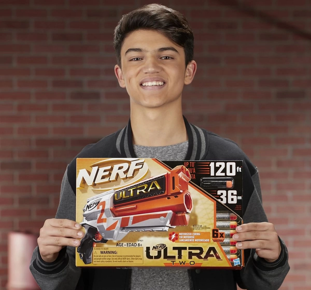 Nerf Ultra 2 Motorized Blaster Fast-Back Reloading, 6 Nerf Ultra Darts, Blasters for Kids, 8Y+
