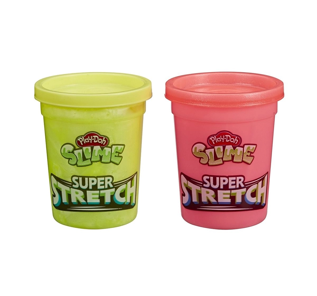 Play-Doh Slime Super Stretch 2-Pack Assorted for Kids 3 Years and Up - Yellow and Red Sand, Slime & Others for Kids age 3Y+ 
