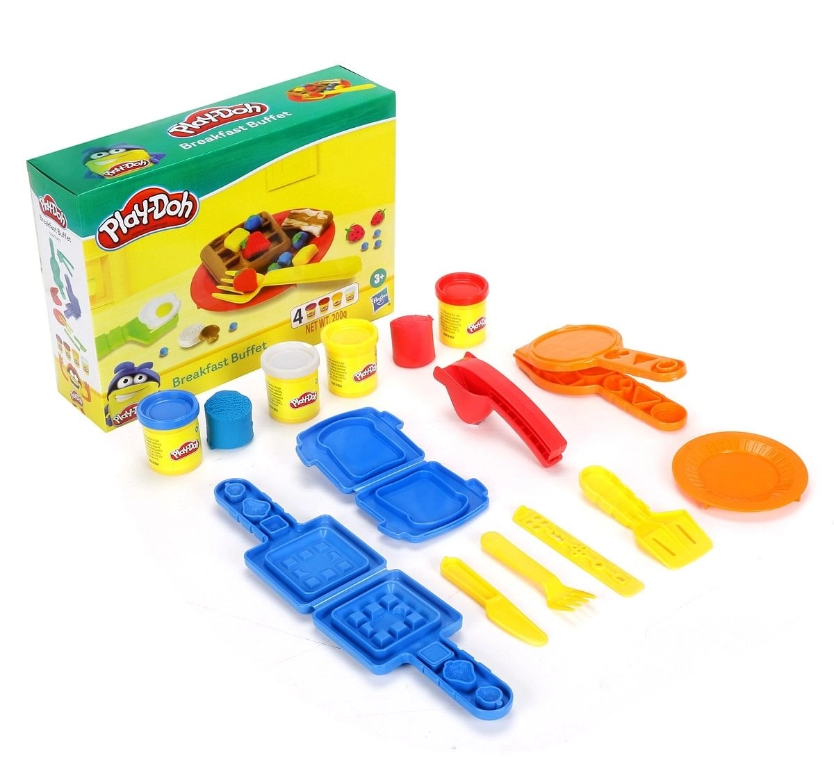 Play Doh Breakfast Buffet Playset with 4 Dough Colors for Kids Multicolor 3Y+