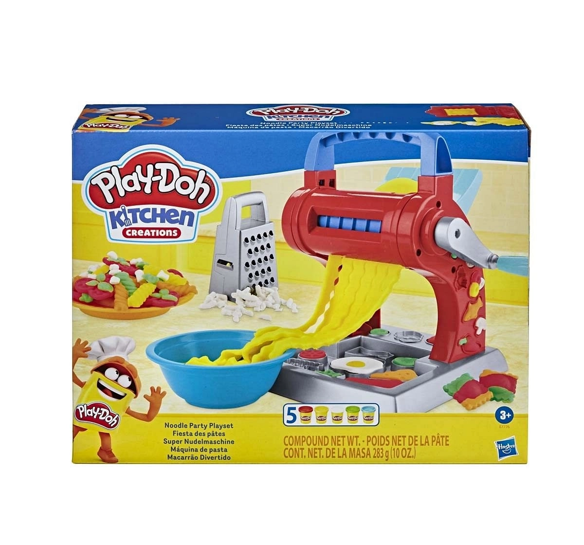 Play-Doh Kitchen Creations Noodle Party Playset for Kids 3 Years And Up With 5 Non-Toxic Play-Doh Colors Clay & Dough for Kids 