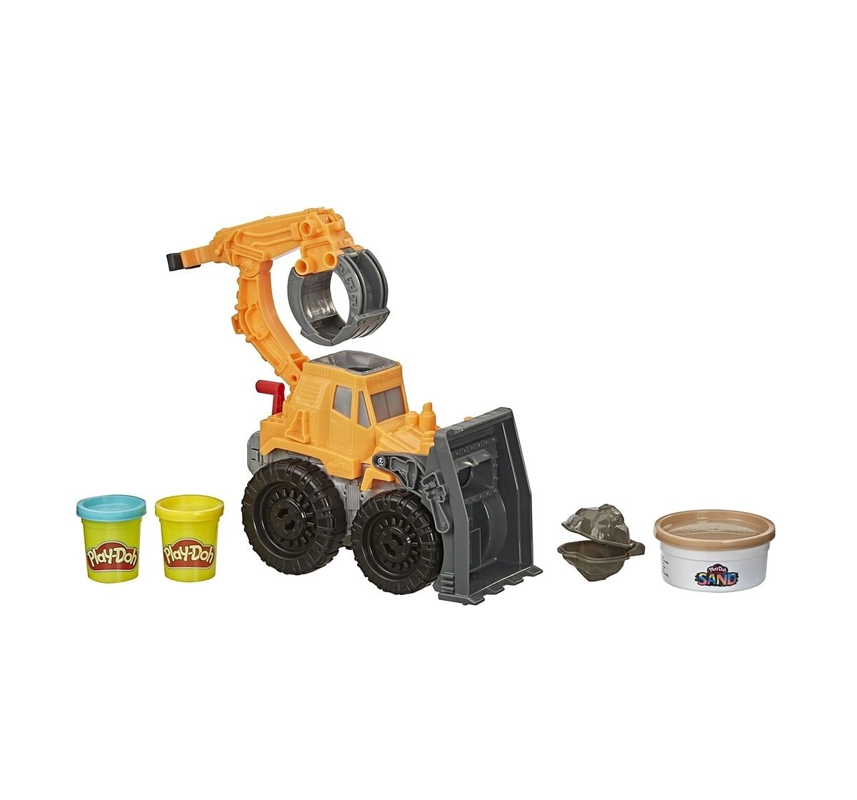 Play-Doh Wheels Front Loader Toy Truck for Kids Ages 3 and Up with Non-Toxic Play-Doh Sand Compound and Classic Play-Doh Compound in 2 Colors Clay & Dough for Kids age 3Y+ 