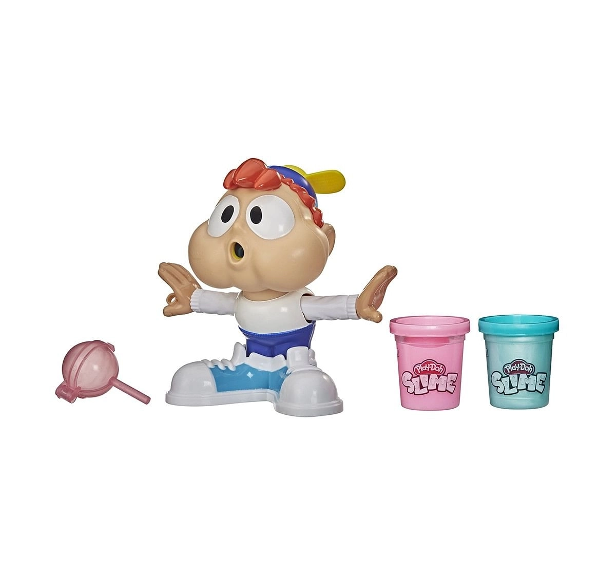 Play-Doh Slime Chewin' Charlie Slime Bubble Maker Toy for Kids 3 Years and Up with 2 Cans of Pink and Blue Play-Doh Slime Compound, Non-Toxic  Clay & Dough for Kids age 3Y+ 