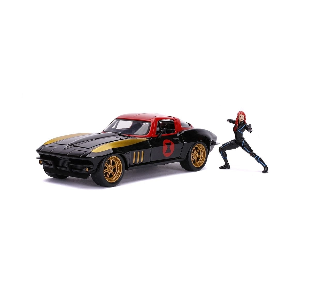 Jada Marvel Black Widow 1966 Chevy 1:24 Vehicles for Kids age 8Y+ 