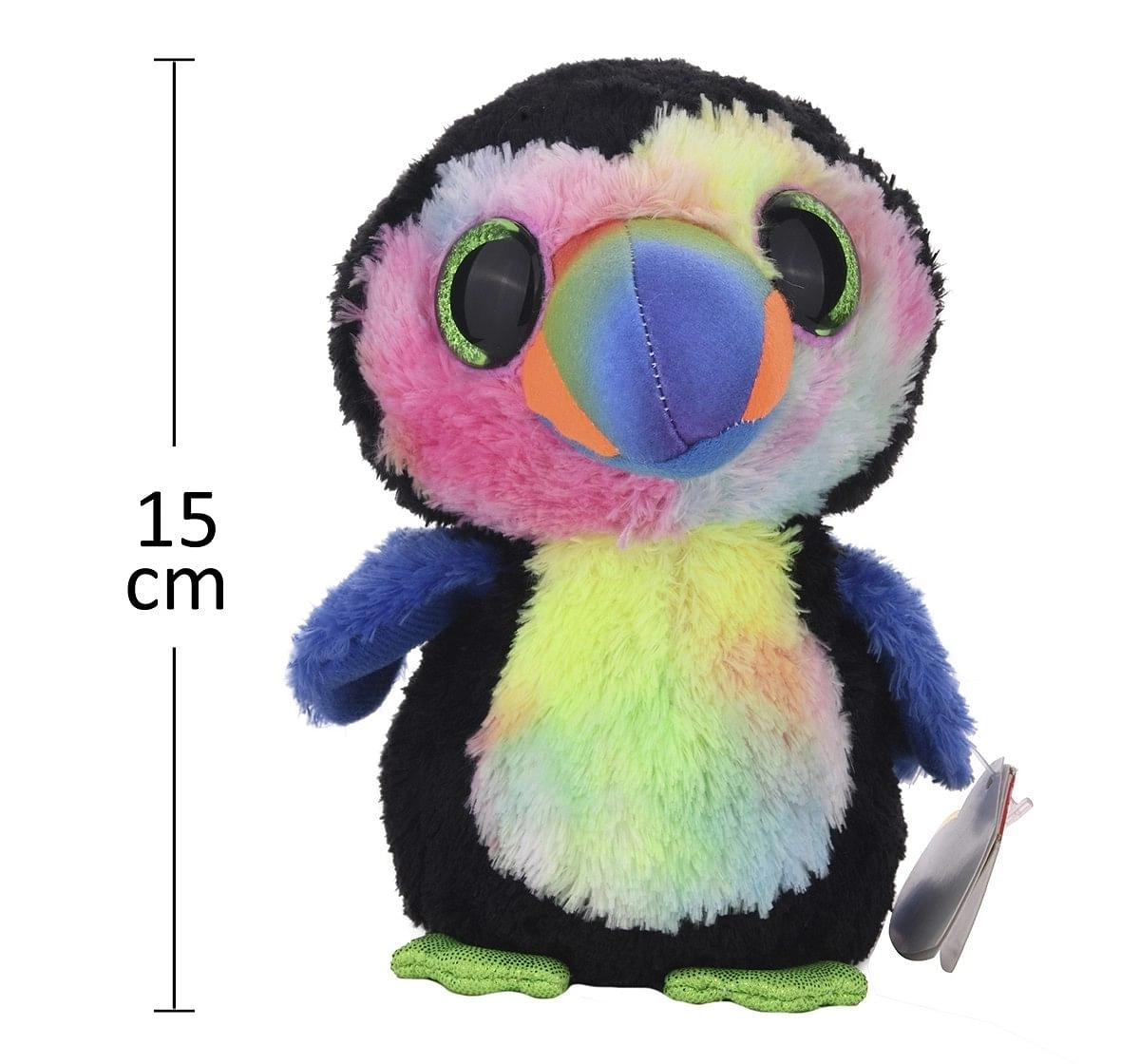  Ty Beanie boos Beaks - toucan bird reg Quirky Soft Toys for Kids age 3Y+ - 15 Cm 