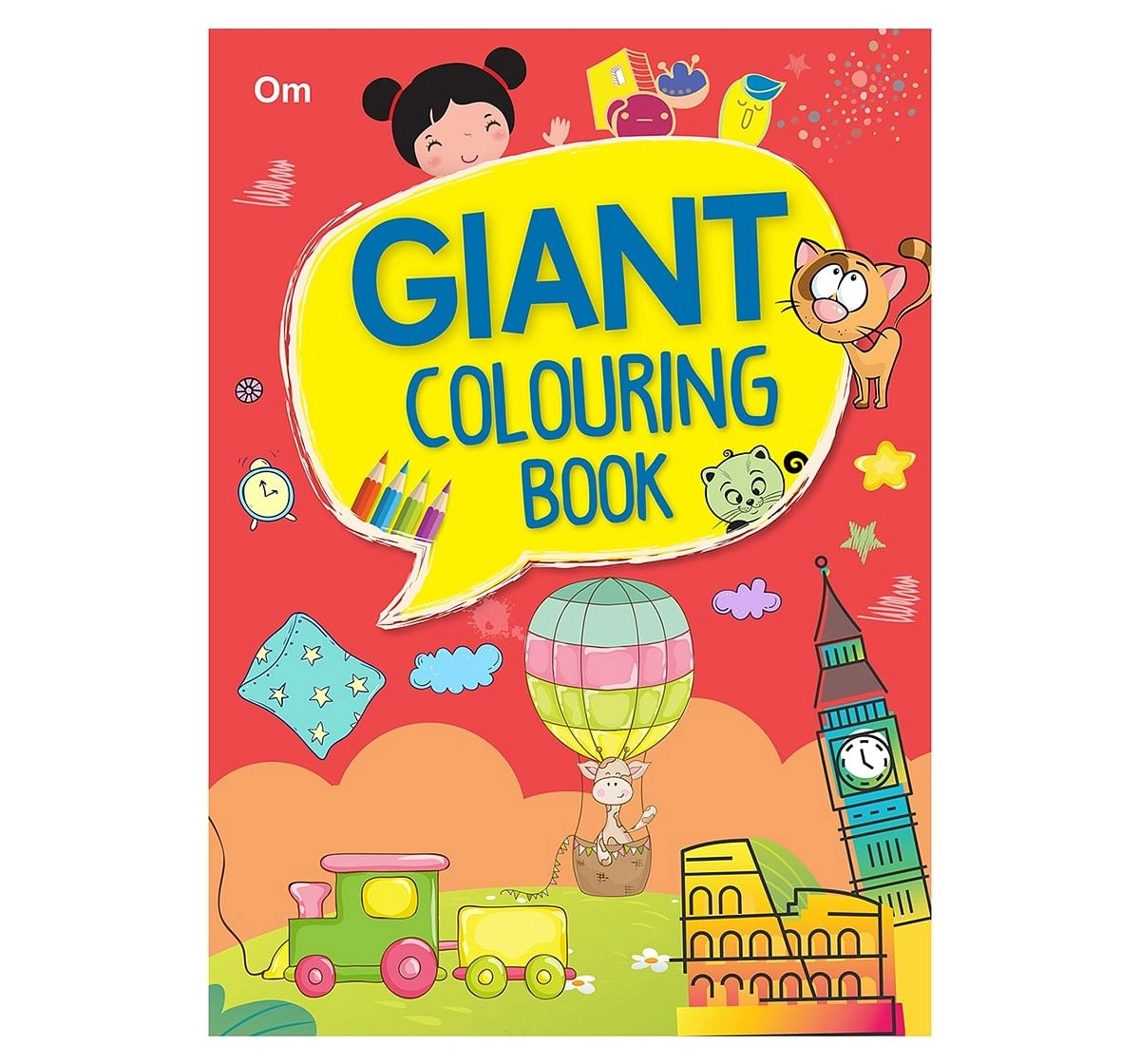 Colouring Book : Giant Colouring Book For Kids, 368 Pages Book By Om Books Editorial Team, Paperback