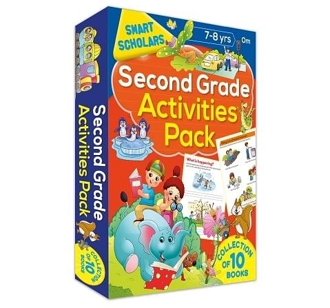 Second Grade Activities Pack Smart Scholars, 320 Pages Book By Om Books Editorial Team, Paperback (Collection Of 10 Books)