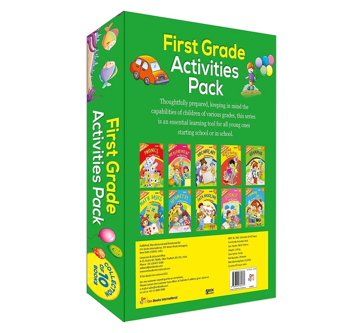 First Grade Activities Pack Smart Scholars, 320 Pages Book By Om Books Editorial Team, Paperback (Collection Of 10 Books)