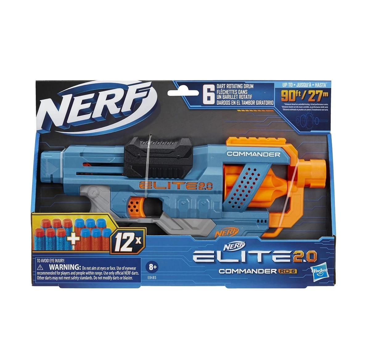 NERF Elite 2.0 Commander RD-6, Multicolor, 8Y+
