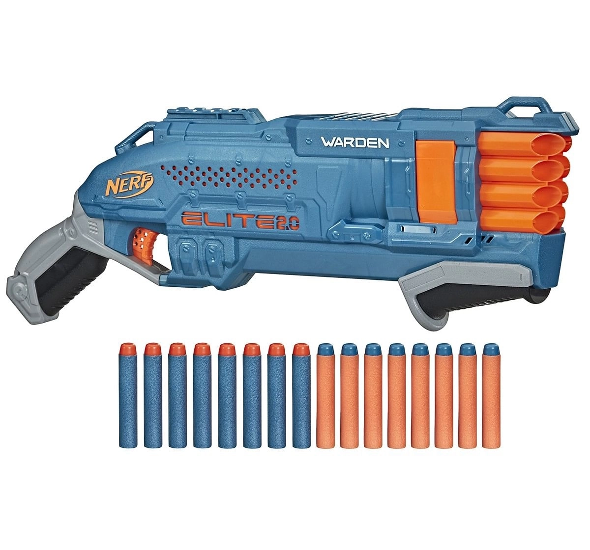 NERF Elite 2.0 Warden DB-8 Blaster Tactical Rail For Customizing Capability, Multicolor, 8Y+ 