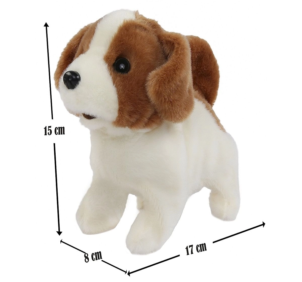 Hamleys Movers & Shakers Baby Jack Russell Plush Soft Dog, 3Y+
