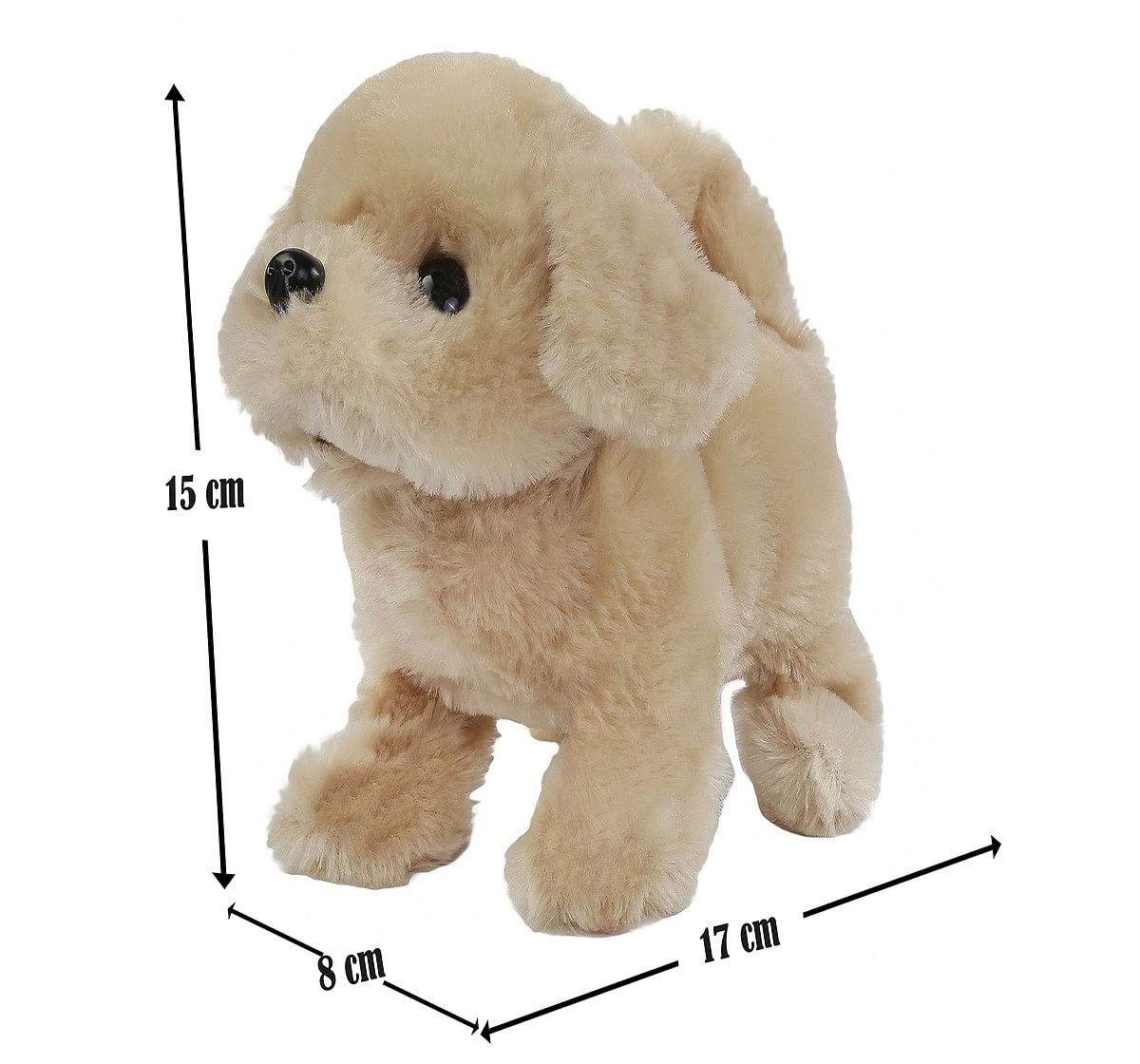 Hamleys Movers & Shakers Retriever Plush Soft Dog Toy(Brown), 3Y+