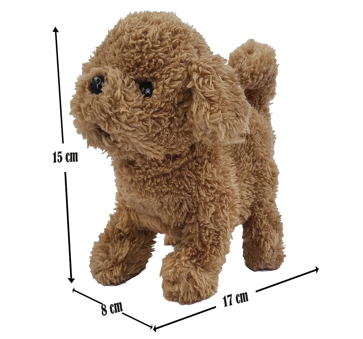 Hamleys Movers & Shakers Baby Cairn Terrier Plush Soft Dog Toy (Brown), 3Y+