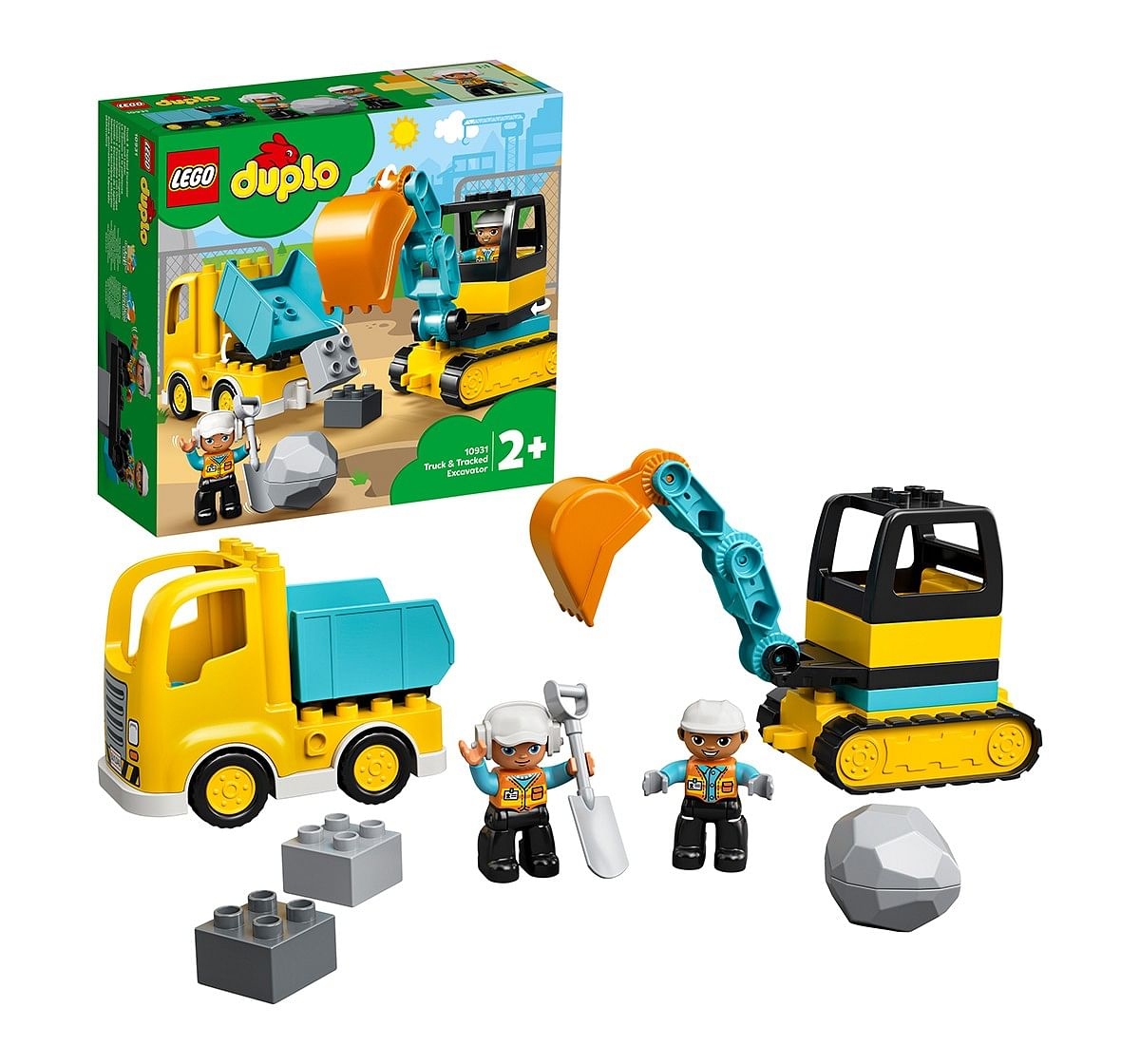 LEGO 10931 Truck & Tracked Excavator Lego Blocks for Kids age 2Y+ 