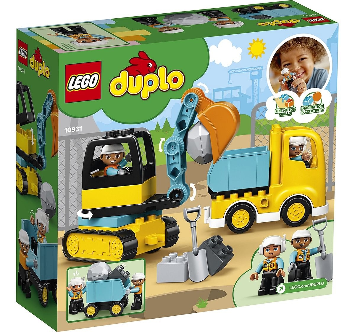LEGO 10931 Truck & Tracked Excavator Lego Blocks for Kids age 2Y+ 