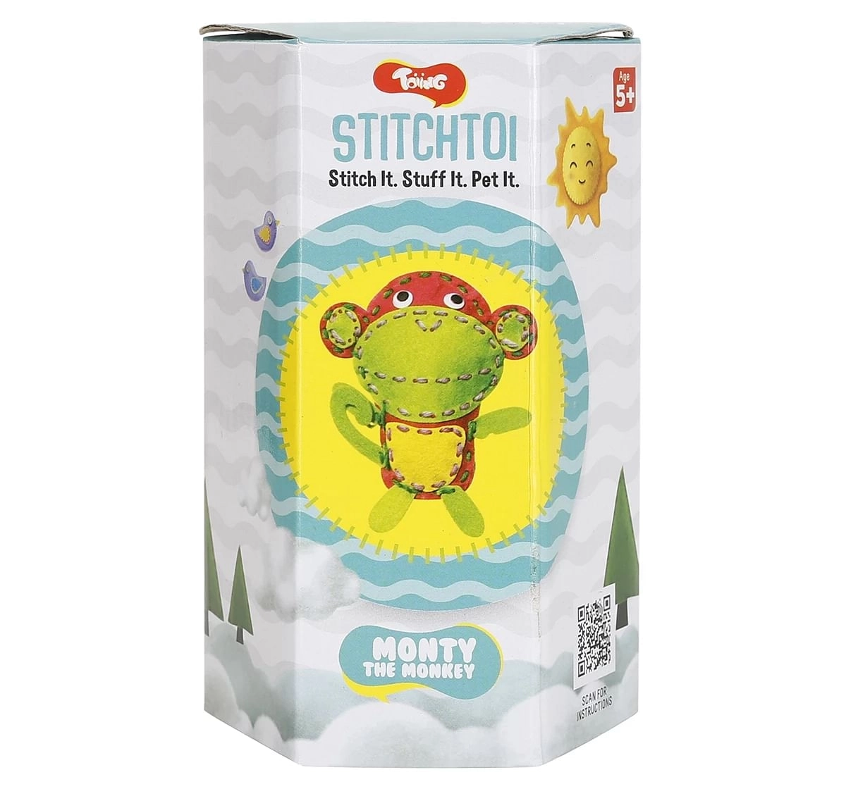 Toiing Stitchtoi Monkey: Diy Felt Kit, 4Y+ (Multicolor)