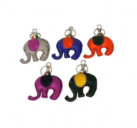 Vibrant India VI Elephant Felt Keychain for Kids age 3Y+ 